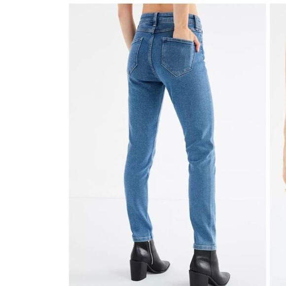 BDG Twig High Rise Blue Skinny Jeans Seamed Front Size 27 Ankle - Picture 6 of 10